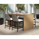 Calandri 36 inch Black / Louis Cream Outdoor Counter Stool